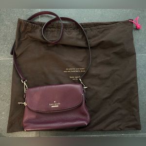 Kate spade burgundy crossbody bag